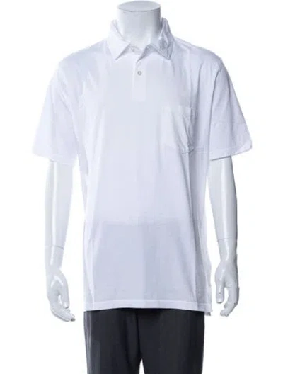 Pre-owned Hartford Collar Short Sleeve Polo Shirt W/ Tags In White