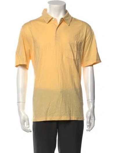 Pre-owned Hartford Collar Short Sleeve Polo Shirt W/ Tags In Yellow