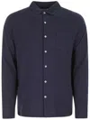 Hartford Shirt Cotton Chest Pocket In Blue