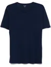 Hartford Basic Crew Neck Cotton T-shirt In Blue