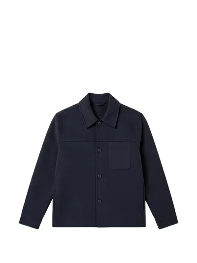 Hartford Dary Double-faced Wool Jacket In Blue