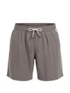 Hartford Drawstring Deck Shorts In Gray