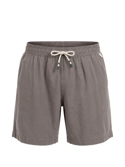 Hartford Drawstring Deck Shorts In Gray