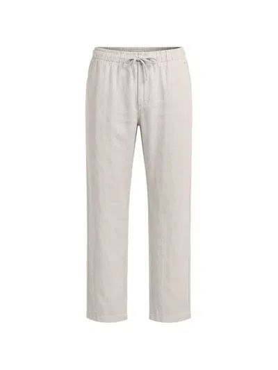 Hartford Drawstring Straight Trousers In Neutral