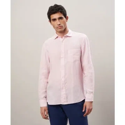 Hartford Faded Pink Linen Shirt