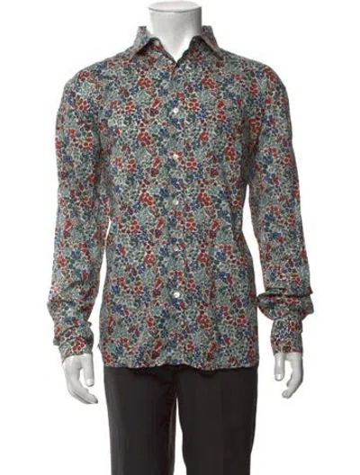 Pre-owned Hartford Floral Print Long Sleeve Shirt In Multicolor