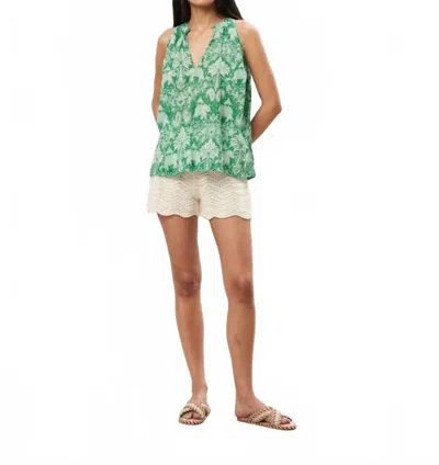 Hartford Himo Woven Top In Green