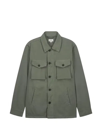 Hartford Jonah Buttoned Patch-pocket Jacket In Green