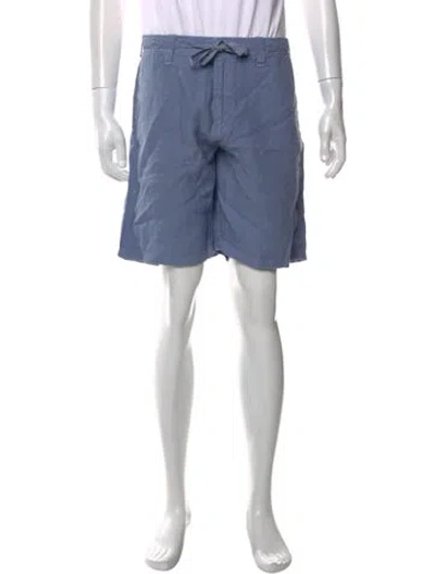 Pre-owned Hartford Linen Chino Shorts In Blue