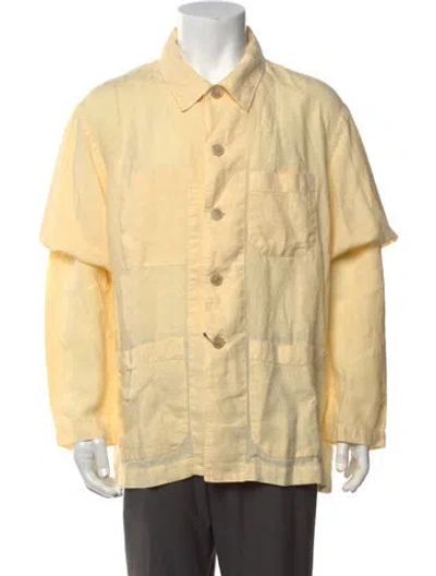 Pre-owned Hartford Linen Long Sleeve Shirt In Yellow