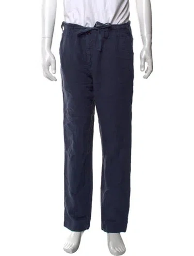 Pre-owned Hartford Linen Pants In Blue