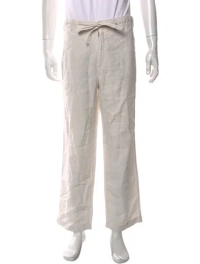 Pre-owned Hartford Linen Pants In Grey