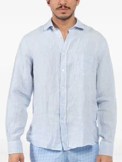 Hartford Linen Shirt In Blue