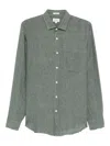 Hartford Linen Shirt In Green