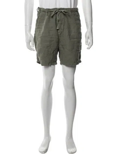 Pre-owned Hartford Linen Shorts In Green