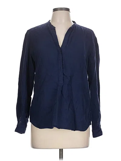 Pre-owned Hartford Long Sleeve Blouse In Blue