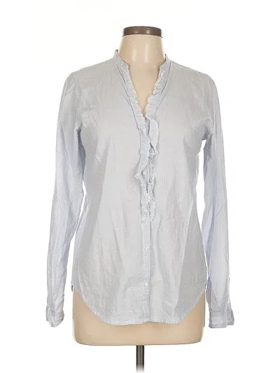 Pre-owned Hartford Long Sleeve Blouse In Gray