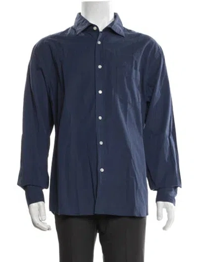 Pre-owned Hartford Long Sleeve Dress Shirt In Blue