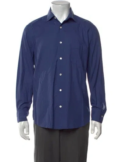 Pre-owned Hartford Long Sleeve Dress Shirt In Blue
