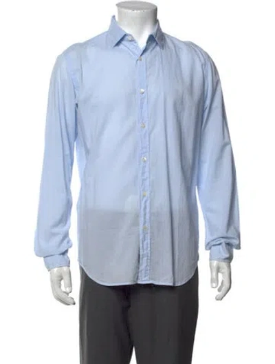 Pre-owned Hartford Long Sleeve Dress Shirt In Blue
