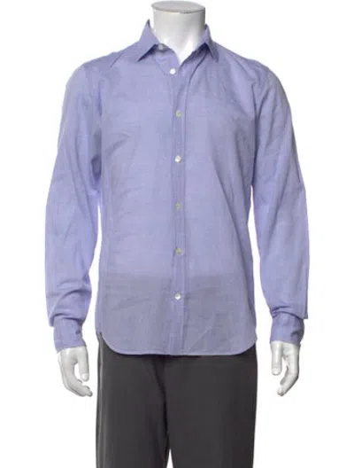 Pre-owned Hartford Long Sleeve Dress Shirt In Blue