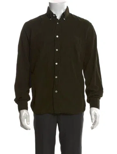Pre-owned Hartford Long Sleeve Dress Shirt In Green
