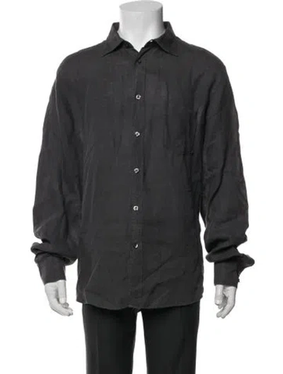Pre-owned Hartford Long Sleeve Dress Shirt In Grey