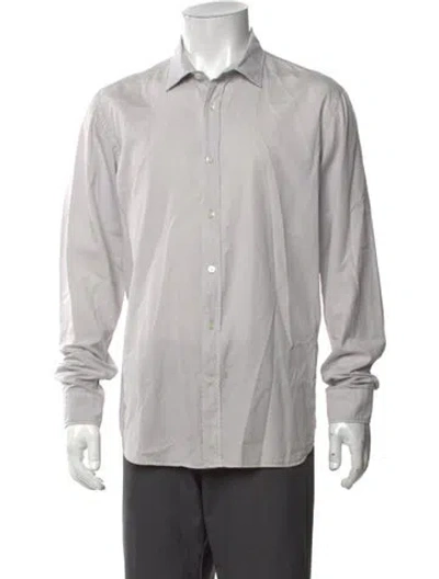 Pre-owned Hartford Long Sleeve Dress Shirt In Grey