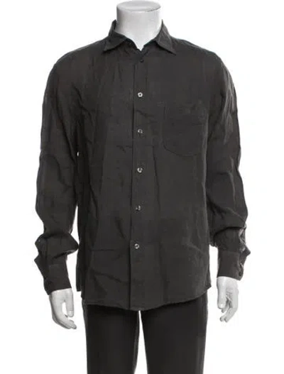Pre-owned Hartford Long Sleeve Dress Shirt In Grey