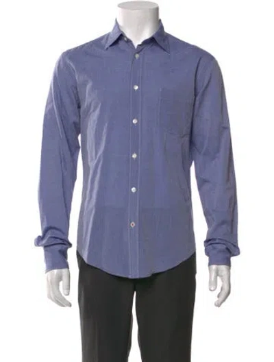 Pre-owned Hartford Long Sleeve Dress Shirt In Purple