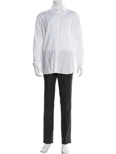 Pre-owned Hartford Long Sleeve Dress Shirt In White