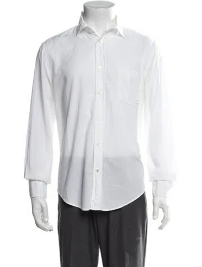 Pre-owned Hartford Long Sleeve Dress Shirt In White