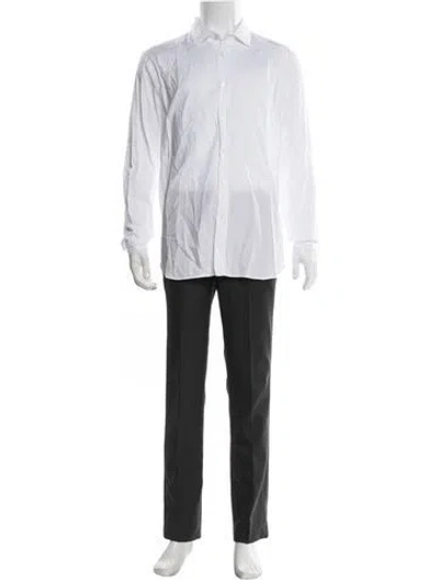 Pre-owned Hartford Long Sleeve Dress Shirt In White