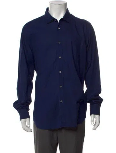 Pre-owned Hartford Long Sleeve Shirt In Blue