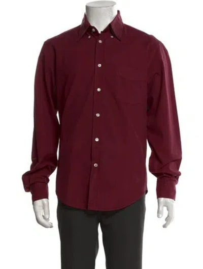 Pre-owned Hartford Long Sleeve Shirt In Burgundy