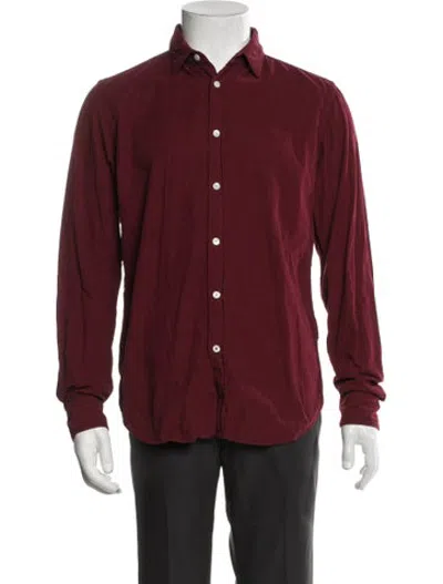 Pre-owned Hartford Long Sleeve Shirt In Burgundy