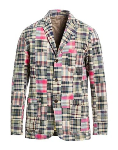 Hartford Man Blazer Cream Size 42 Cotton In Multi