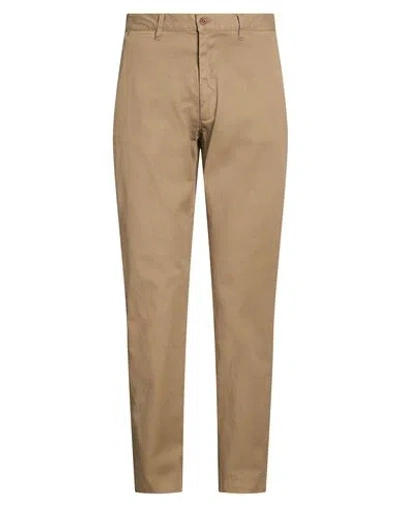 Hartford Man Pants Khaki Size 36 Cotton, Elastane In Animal Print