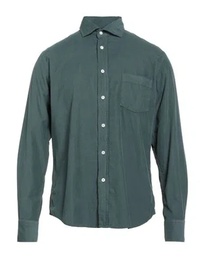 Hartford Man Shirt Dark Green Size S Cotton
