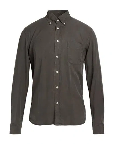 Hartford Man Shirt Military Green Size S Tencel, Cotton, Linen