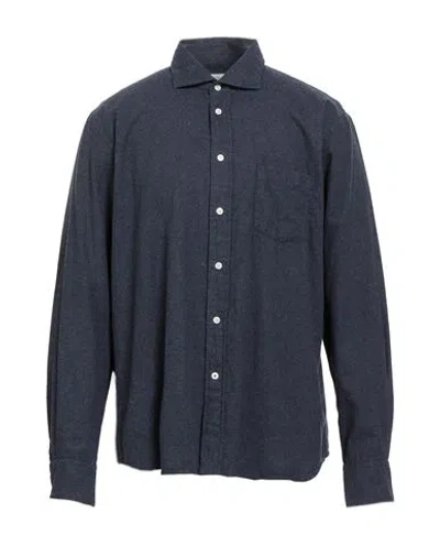 Hartford Man Shirt Navy Size Xl Cotton In Blue