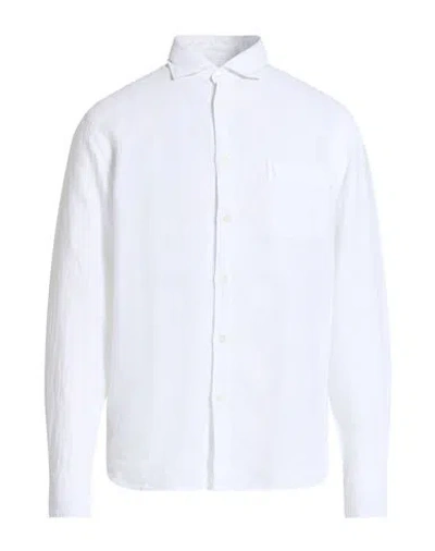 Hartford Man Shirt White Size M Linen In Multi