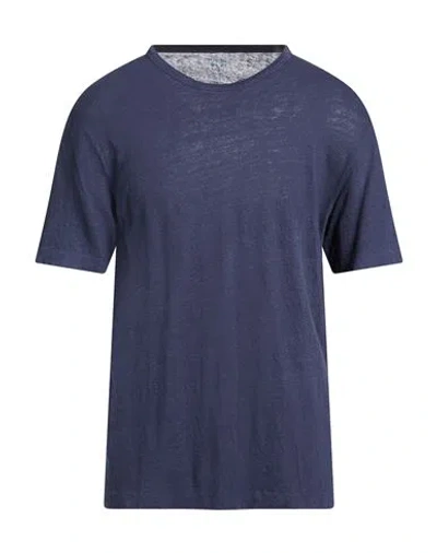Hartford Man T-shirt Navy Size Xl Linen In Blue
