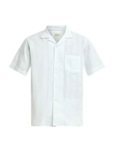 Hartford Men's Dobby Short Sleeve Shirt-palm White