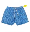 Hartford Men's Mid Length Swim Short In Chambray Print In Blue