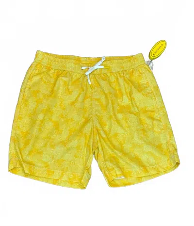 Hartford Men's Mid Length Swim Short In Sun In Yellow