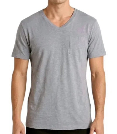 Hartford Men's V-neck Tee In Grey In Multi