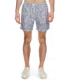 Hartford Paisley Swim Short In Gray In Gray