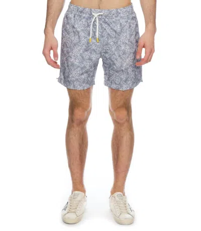 Hartford Paisley Swim Short In Gray