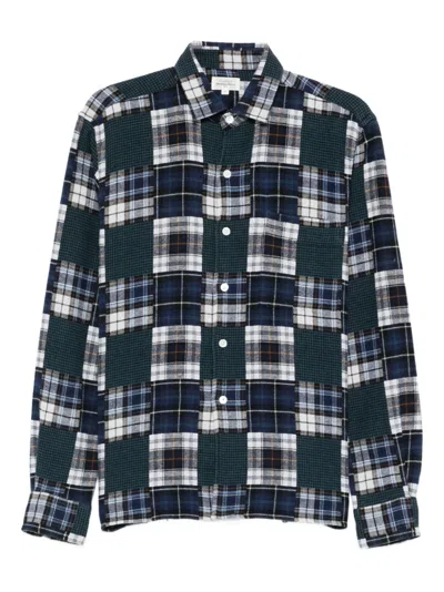 Hartford Patchwork Checked Shirt In Multi